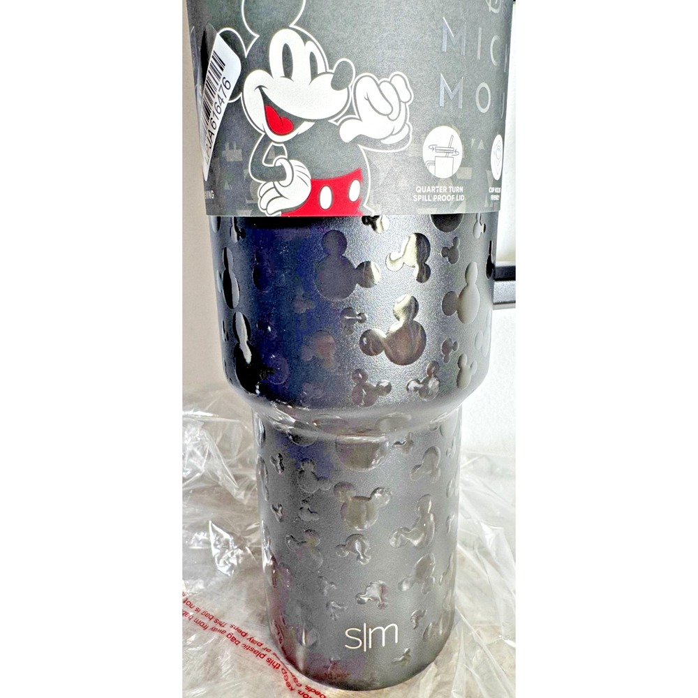 SEE PICS- Mickey Mouse Design Trek Tumbler 40 oz Simple Modern With Handle & Lid - Picture 3 of 7